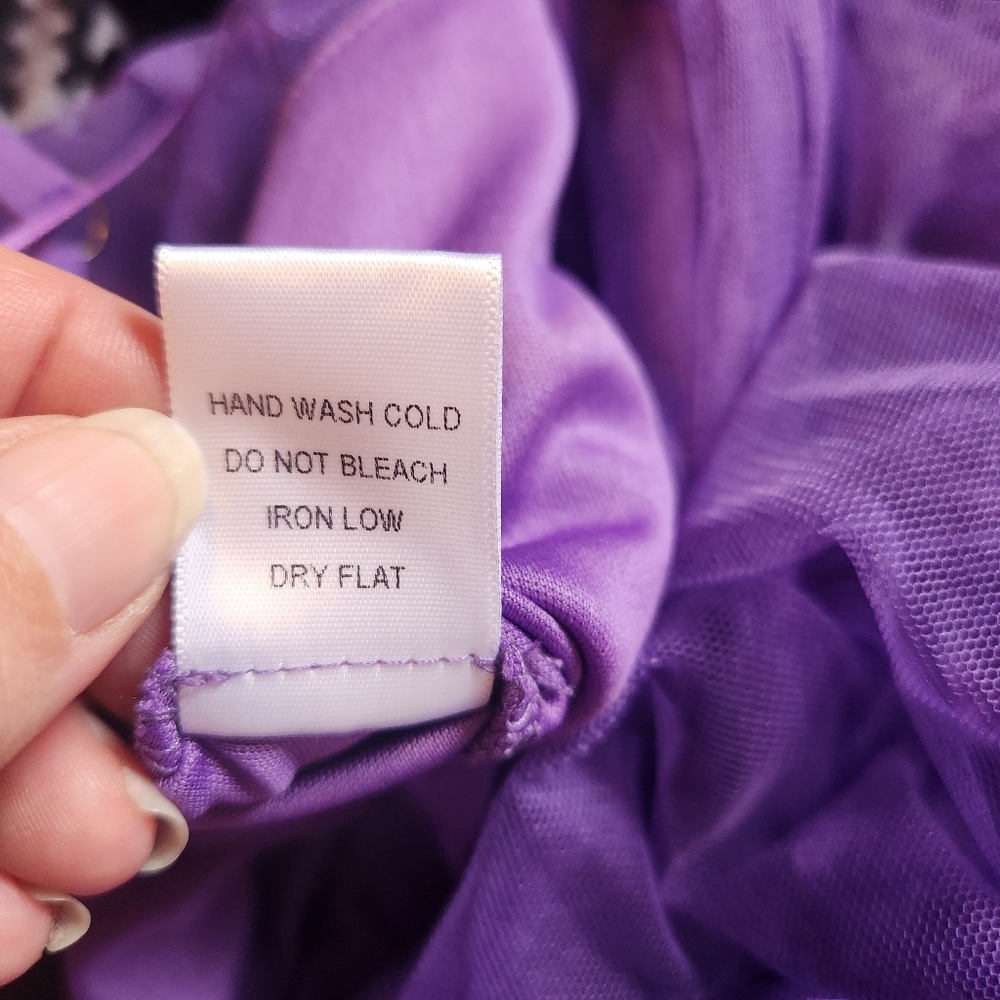 Fashion Nova Lavender Tulle On The Runway Maxi Dress Size M New With Tags - Picture 9 of 11